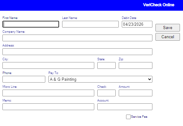 VeriCheck legacy platform screenshot